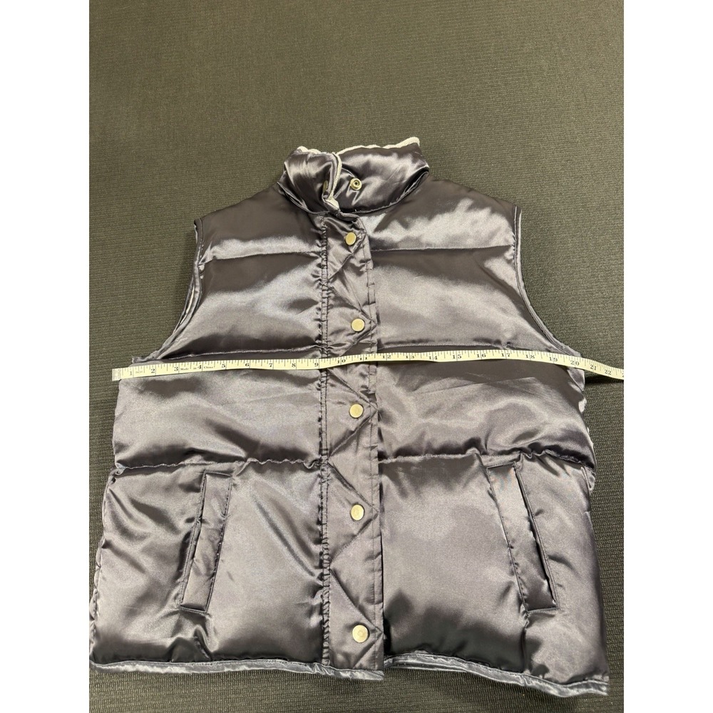 Gap Kids Gray Vintage Down Vest Fleece Lined Size Large Adult Small - Picture 2 of 7